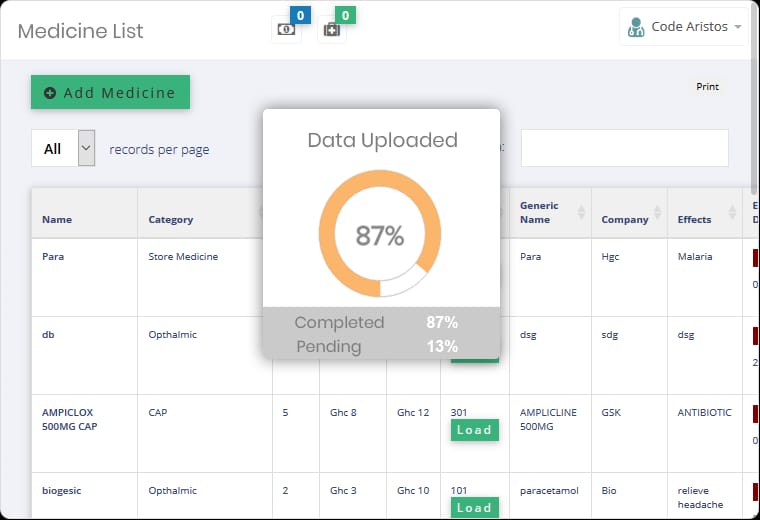 Inventory management interface