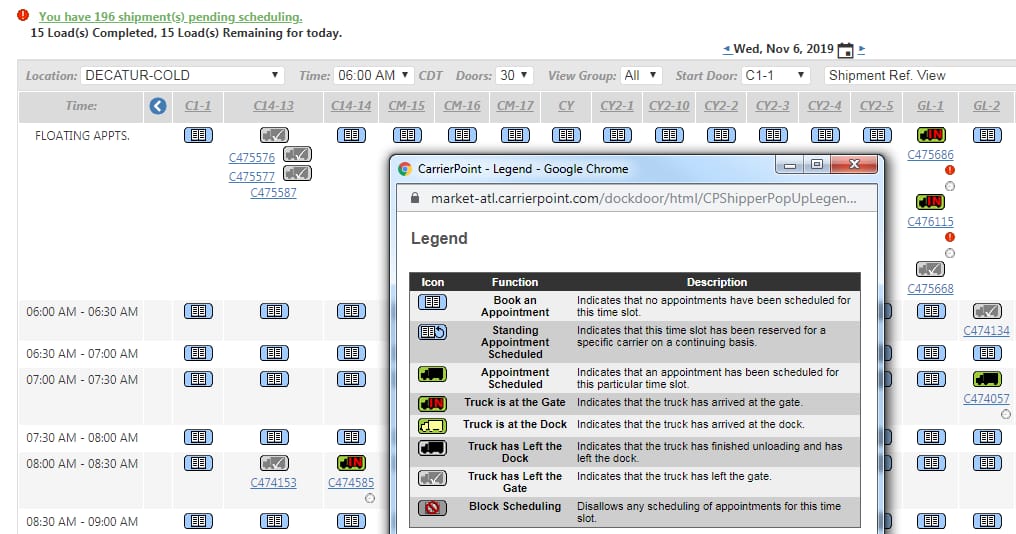 IntelliTrans TMS provides Dock Scheduling