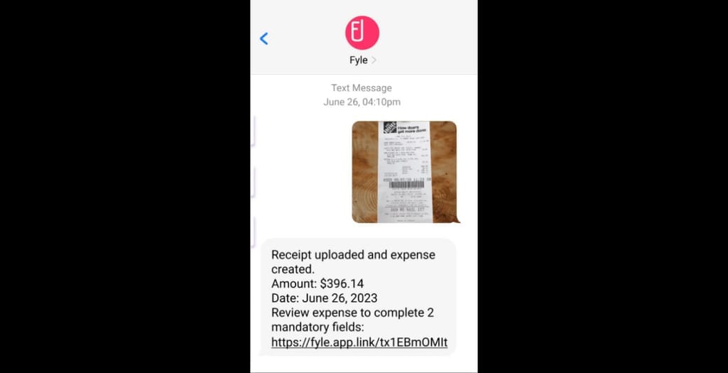 An example of Fyle extracting expense information from a photo of a receipt. Source: Fyle 