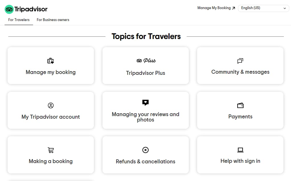 TripAdvisor Help Center