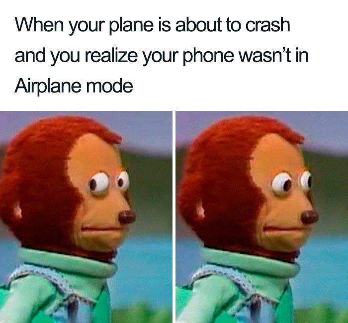 no airplane mode before crash