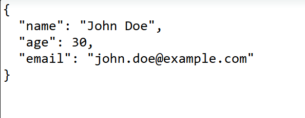 Example JSON data