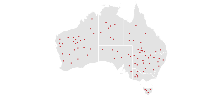 A simple representation of a dot map